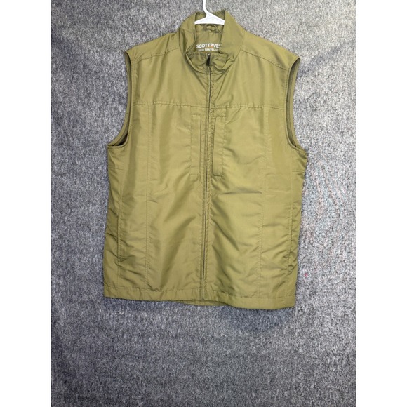 SCOTTeVEST RFID Travel Vest Mens Olive Green 26 Pockets Techwear Utility Large